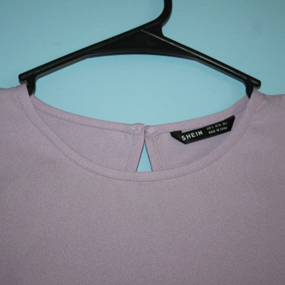 SHEIN Scalloped Sleeve Lilac Tank Top Women's Small Modest - Picture 2 of 14
